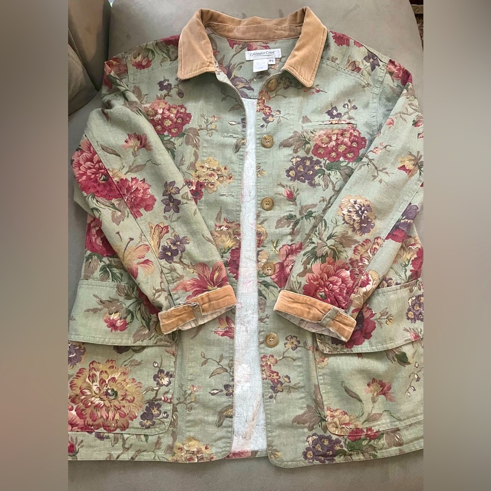 Vintage Cold water creek women’s floral barn coat